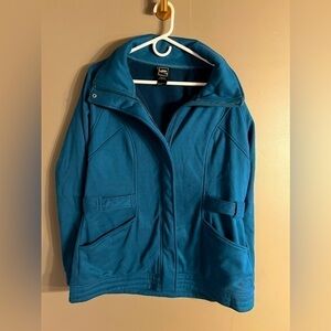 North Face Teal Blue Green Pea Coat Zipper Jacket